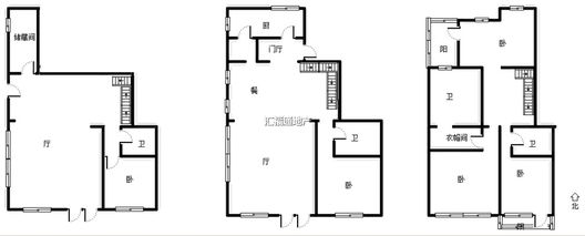 鸿坤理想湾5室3厅4卫户型图