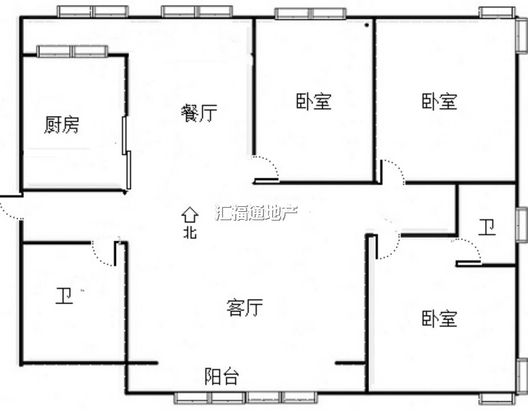 金竹花园3室2厅2卫户型图