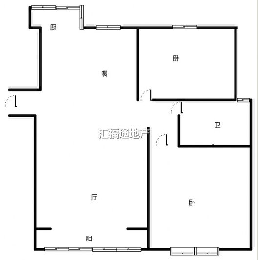 农大人才家园2室2厅1卫户型图