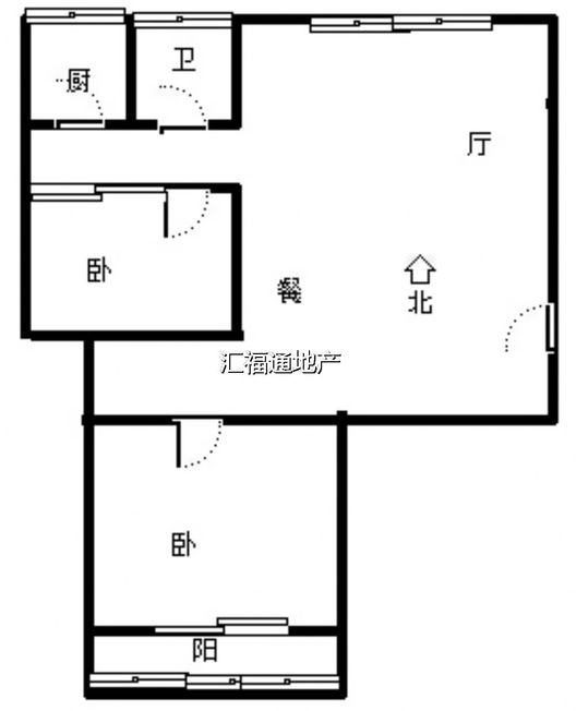 物资局小区2室1厅1卫户型图