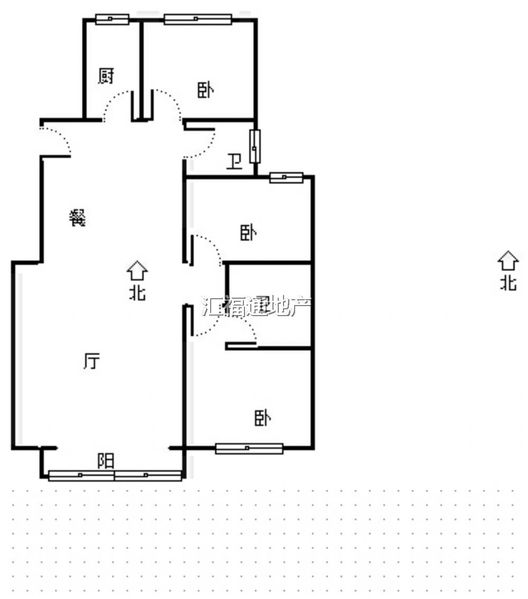 中央公馆3室2厅2卫户型图