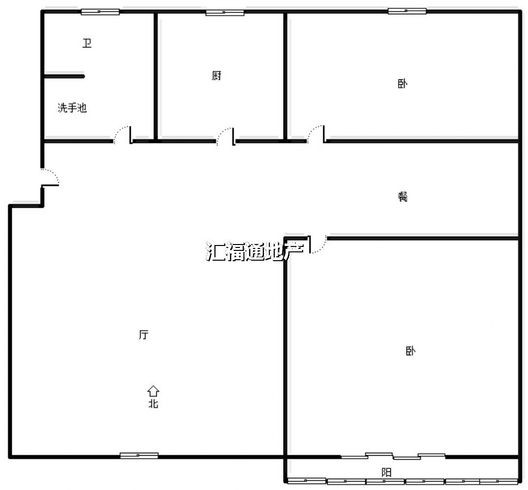 华光小区2室2厅1卫户型图