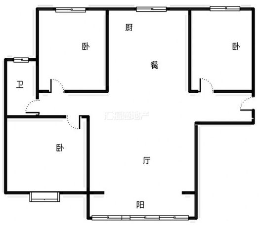 香邑溪谷一期3室1厅1卫户型图