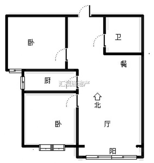 翡翠城（涿郡东区）2室1厅1卫户型图