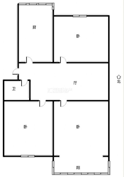 晨光小区3室1厅1卫户型图