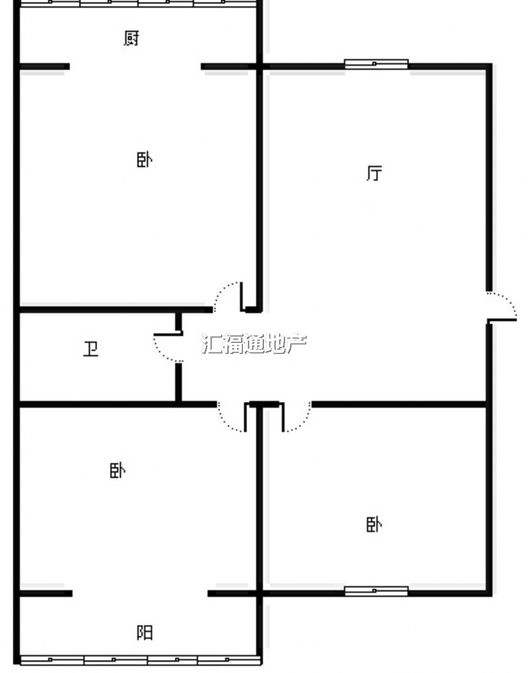 东兴小区（西院）3室1厅1卫户型图