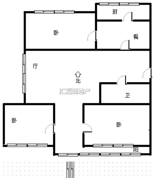 兴泰花园3室2厅1卫户型图