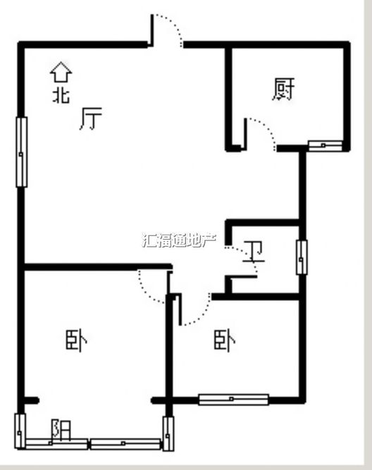 翔天万和城2室1厅1卫户型图