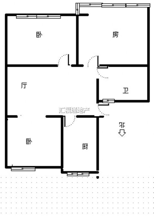 仁和小区3室1厅1卫户型图
