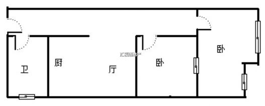 弘德缘（豪门庄园三期）2室1厅1卫户型图