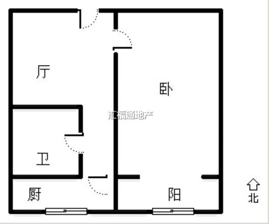 三五四三社区居民委员会1室1厅1卫户型图