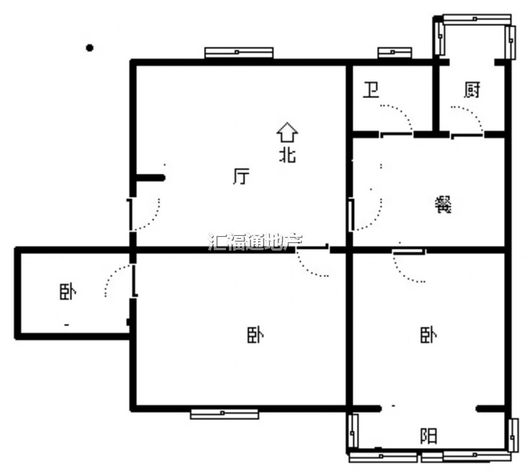 双塔信用社家属院3室1厅1卫户型图