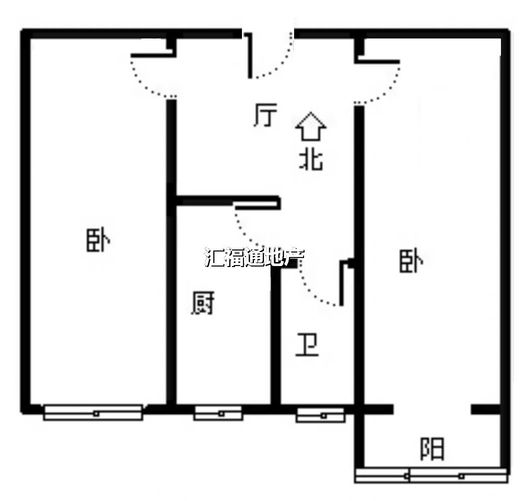 三五四三社区居民委员会2室1厅1卫户型图