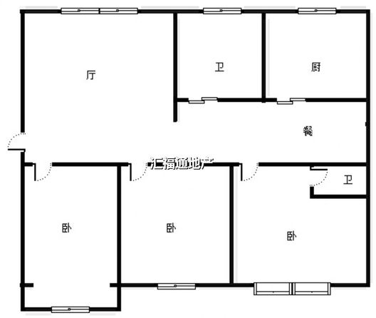 金兴花园3室2厅2卫户型图