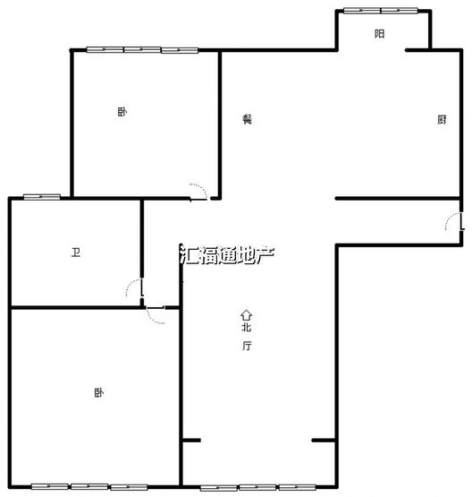 农大人才家园2室2厅1卫户型图