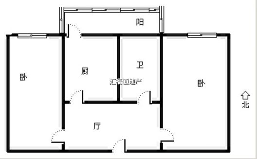 老财政局家属院2室1厅1卫户型图