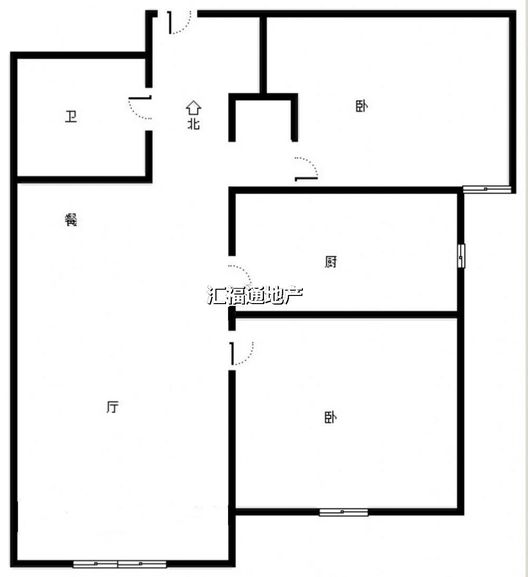 K2狮子城2室1厅1卫户型图