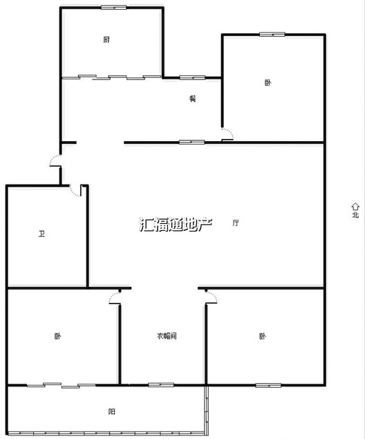 兴泰花园3室2厅1卫户型图