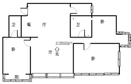 公园壹号3室2厅2卫户型图