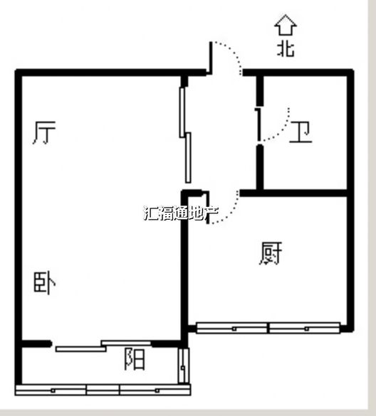 宏远景园1室0厅1卫户型图