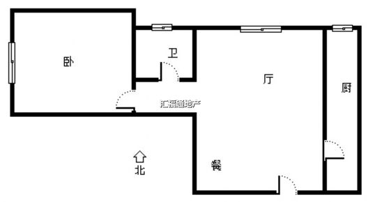 翡翠滨江1室1厅1卫户型图