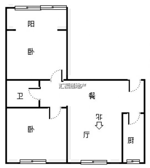 温莎别墅2室2厅1卫户型图