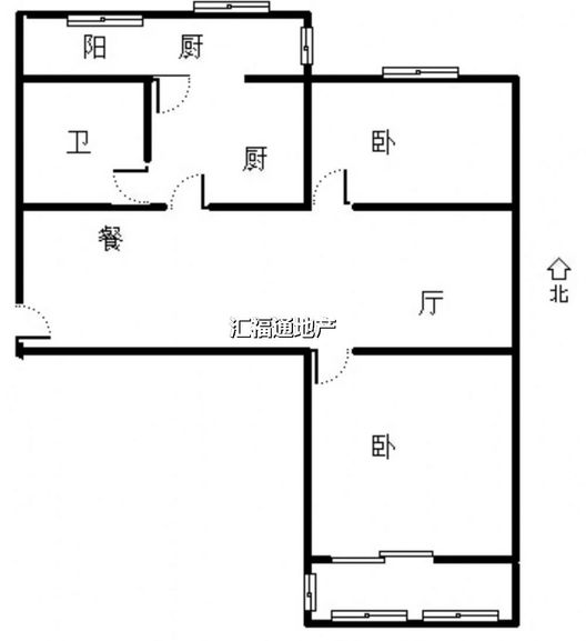 紫荆小区2室1厅1卫户型图