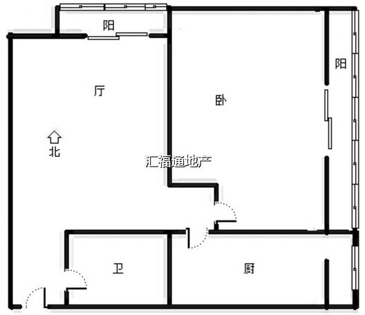东林家园1室1厅1卫户型图