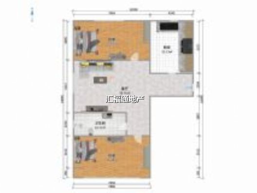惠友万悦城2室1厅1卫户型图