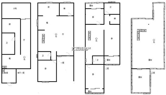 K2狮子城4室3厅3卫户型图