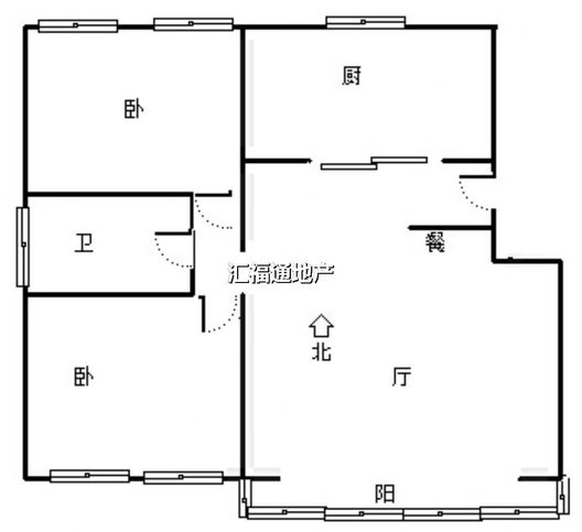 幸福嘉园2室2厅1卫户型图