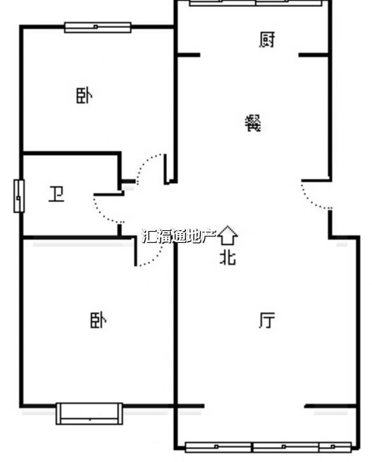 同善园小区2室2厅1卫户型图