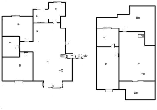 嵘御航城3室2厅2卫户型图