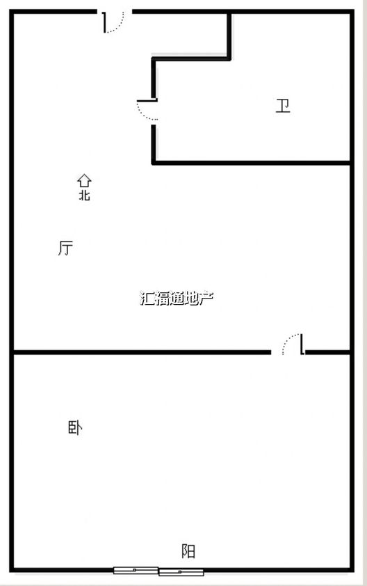 富景华庭1室1厅1卫户型图