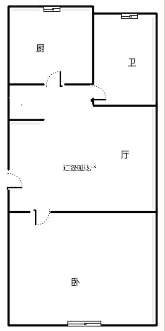 惠友橙园1室1厅1卫户型图