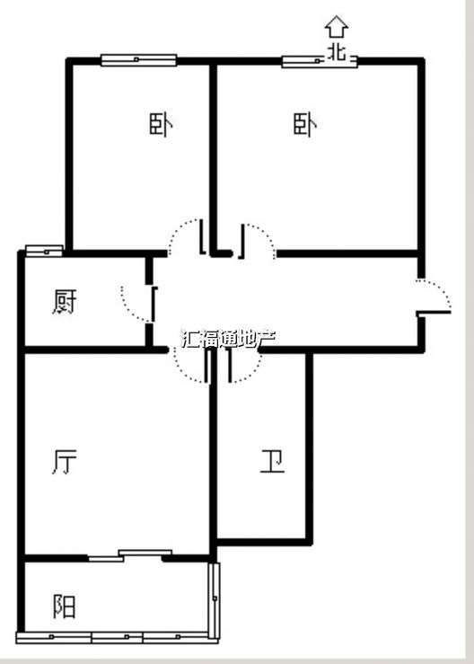 惠友橙园2室1厅1卫户型图