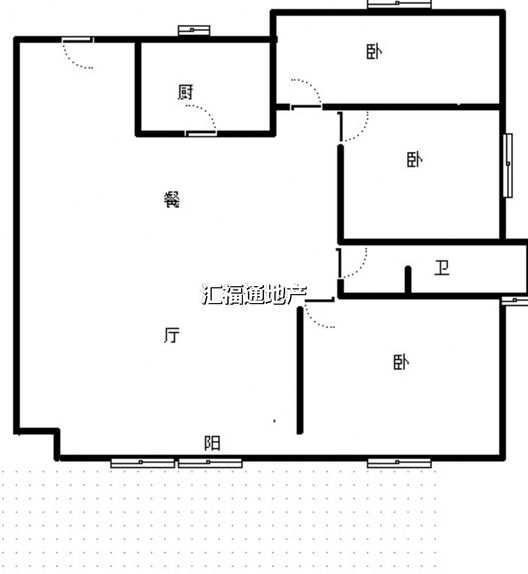 宝利新仕界3室1厅1卫户型图