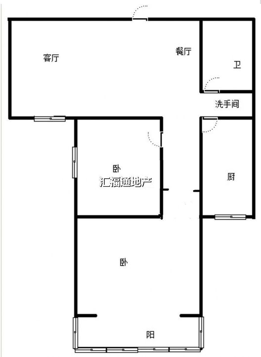 宏远景园2室2厅1卫户型图