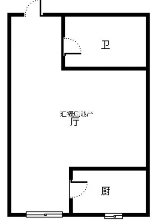 名流美域1室1厅1卫户型图