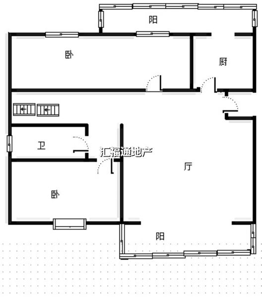 华阳水电小区4室2厅2卫户型图