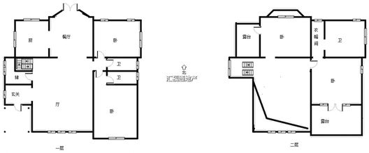 西京都高尔夫别墅4室3厅3卫户型图