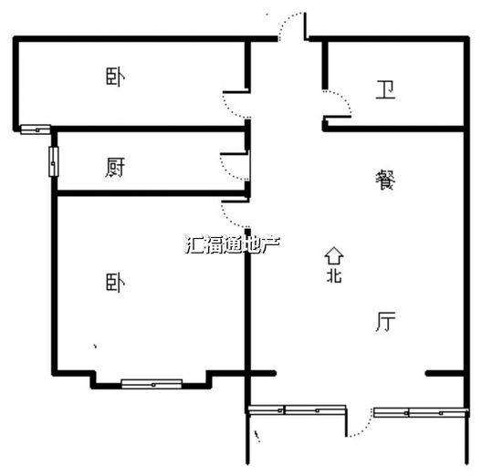 联合七号院2室1厅1卫户型图