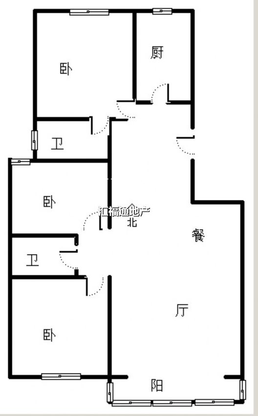 和谐佳居3室2厅2卫户型图