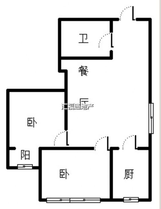 金隅地质嘉园2室1厅1卫户型图