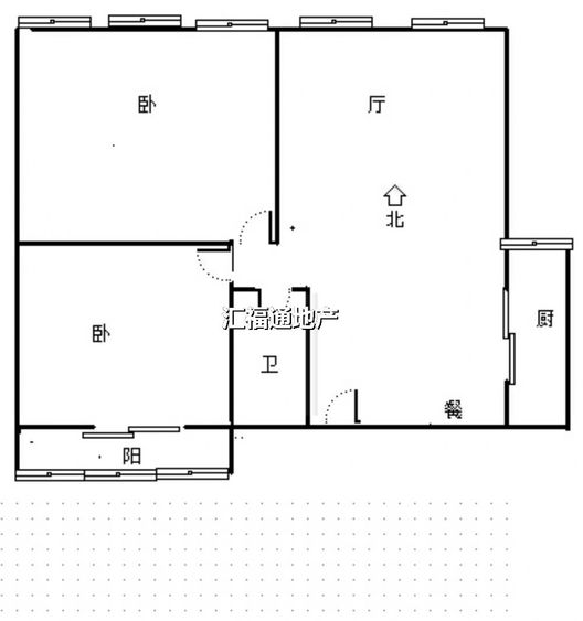 宏远宜居园2室1厅1卫户型图