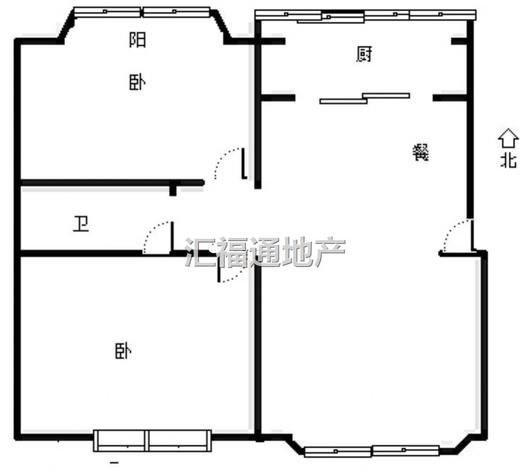 惠友康庭2室2厅1卫户型图