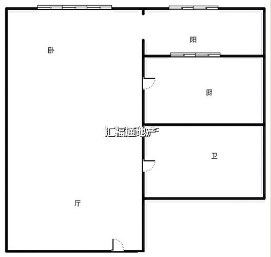 天保绿城1室1厅1卫户型图