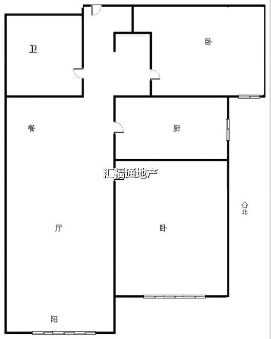 K2狮子城2室2厅1卫户型图
