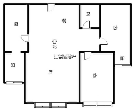 紫竹园2室2厅1卫户型图