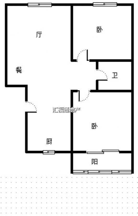 育才家园2室1厅1卫户型图